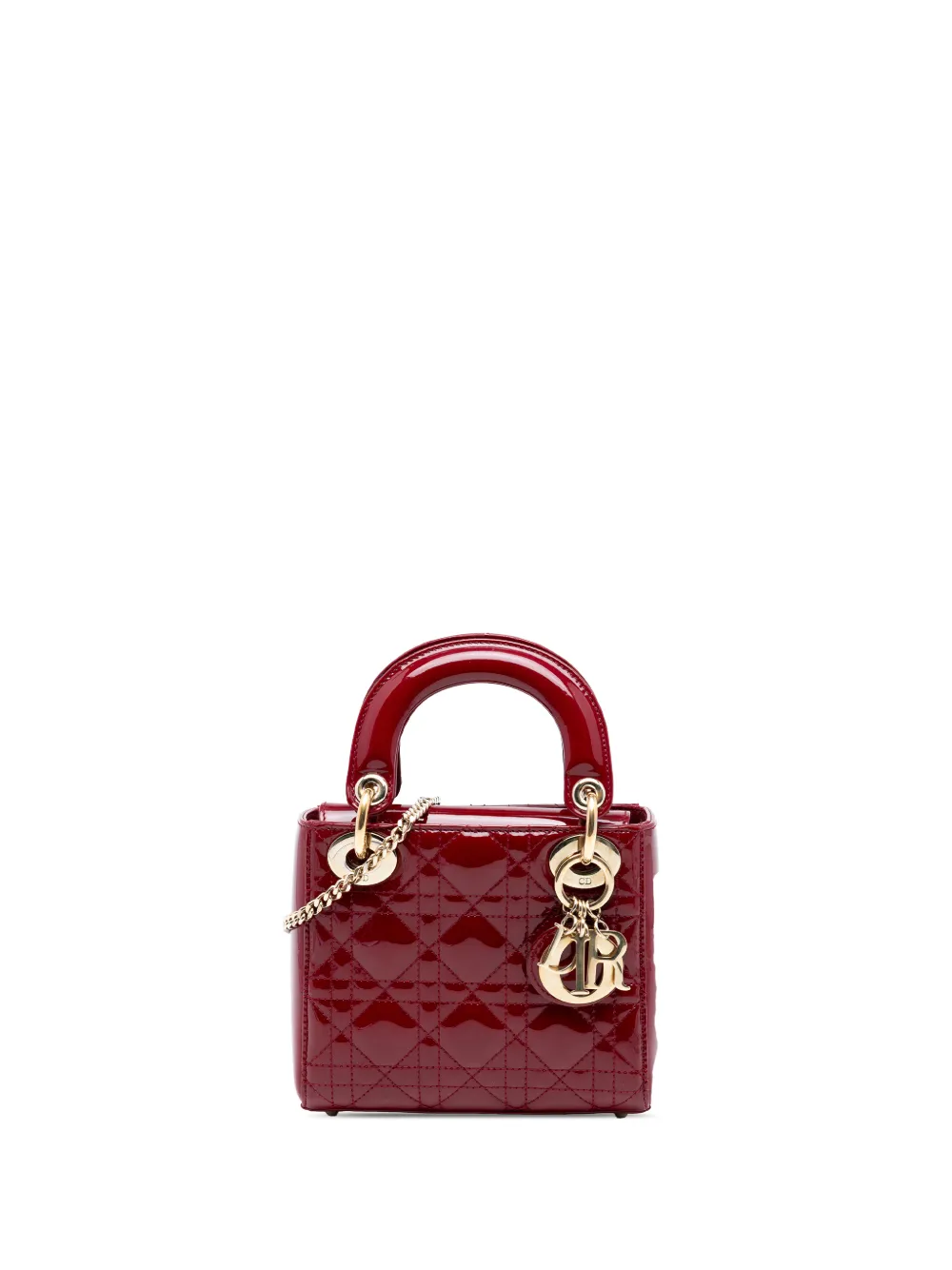 Christian Dior 2016 Mini Patent Cannage Lady Dior satchel - Image 2